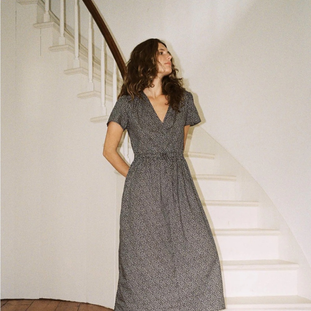 Dawn Dress in midnight floral XL